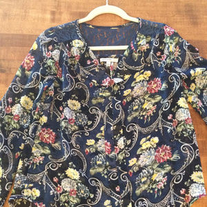 Baroque Floral Blouse by Blu Pepper